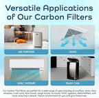 Breathe Naturally - Replacement Filters Compatible with Honeywell Air Purifier HPA300, HPA300 or HRF-R3 Series – Activated Carbon Prefilter – 12" x 17.2", 14" x 17.2" - Easy Replacement - (Pack of 4)