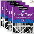 Nordic Pure 20x25x5 (Actual Size: 19 3/4 x 24 3/4 x 4 3/8) Lennox X6673 X6675 Replacement Air Filter MERV 8 + Carbon 4 Pack