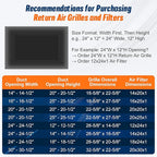 Fancat Return Air Filter Grille for 30x20 Ducts, Steel Air Vent Cover with Removable Door for 1" Filters | Fits Sidewall & Ceiling | Outer Size: 32 5/8" W x 22 5/8" H