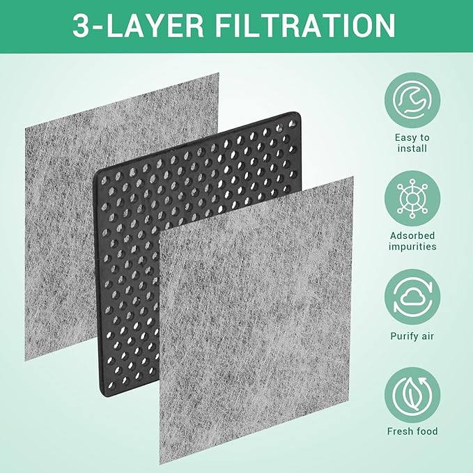 6 Pack Refrigerator Air Filter Replacement, Compatible with LG LT120F and Kenmore Elite 469918, 9918, ADQ73214402, ADQ73214403, ADQ73214404, LMXS30776S