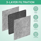 LG LT120F & Kenmore 46-9918 Refrigerator Air Filter Replacement, 4-Pack Triple-Layer Activated Carbon, Easy Install, Odor & VOC Reduction – Barkior
