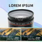 58-62mm Step-Up Ring Adapter, 58mm to 62mm Step Up Filter Ring for 58mm Lens Mount 62mm for DSLR Lenses and ND UV CPL IR Filters （58-62mm）
