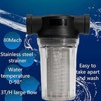 Generic 1" 80 Mesh Water Pump Strainer Filter for High Pressure Washer, Sediment Filter Attachment