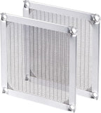 MECCANIXITY 120mm Computer Fan Filter Grills Stainless Steel Mesh Dustproof Case Cover for Computers, Pack of 2
