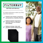 Filterbuy Activated Carbon Pre-Cut Filter HRF-A100 Replacement for Honeywell Air Purifier (8-Pack, Made in USA)