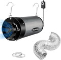 MELONFARM Air Filtration Kit 6", Built-in 14cm Fan Low Nois Carbon Filter with 12-Speed Controller, 8' Ducting, Cooling & Ventilation System for Grow Tents, Indoor Gardening, Hydroponics 6“x13.4"