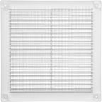 Vent Systems 4.5" x 4.5" Inch (Opening Dimensions) Plastic White Soffit Vent Cover - Flat Square Air Vent Grille - Air Vent Deflector - HVAC 6" x 6" Inch (Overall Dimensions)