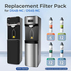 iSpring Bottleless Water Dispenser with Built-in 4-Stage Filtration, Chloramine Removal, Water Cooler Dispenser - Hot, Cold, Room Temp, Self Cleaning, Stainless Steel, Silver, Model: DS4S-NC