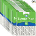 Nordic Pure 20x25x1 (Actual Size: 19 1/2 x 24 1/2 x 3/4) Pleated MERV 13 Air Filters 24 Pack