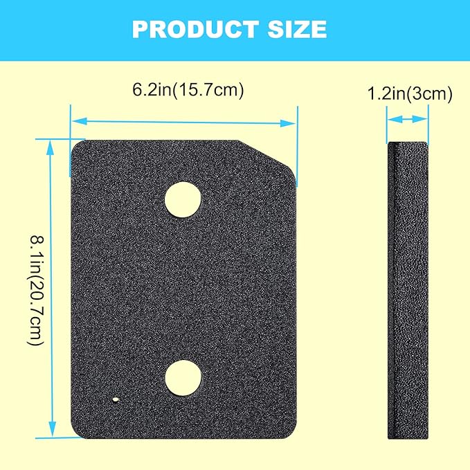 German Dryer Bottom Filter Replacement, for Miele T1 Dryer - 9164761 Heat Pump Tumble Dryer, Toe-Kick Lint Foam Filter Replacement (2)