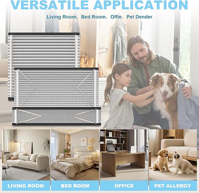 3 Packs 413 Replacement Filter for AprilAire Whole House Air Purifiers Models 1410, 1610, 2410, 2416, MERV 13 Furnace Air Purifier, 16x25x4 Air Filter (Actual size:16.5x27.5x4 in)