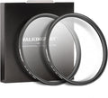 Walking Way White Mist 86MM Soft Focus Circular Diffusion Filter Set for Video/Vlog/Portrait Photography - Dreamy Fog Effect Camera Lens 2pcs (Soft 1 and 2)