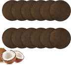 12 Pack Biodegradable Natural Filters for Kitchen Compost Bin, 7.25 Inch Compost Bin Charcoal Filter for Countertop Bin Pail Replacement, Longer Lasting Round Activated Charcoal Home Bucket Refill Set