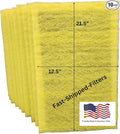 Fast-Shipped-Filters 10 Pack 12x24 Replacement Filter Pads Compatible with MicroPower Guard One Hour Air Cleaner Refill Yellow (10, Yellow, 14x24)
