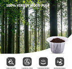 Pro Mael Disposable K Cup Coffee Filters for Keurig Single Cup, Use with Resusable K Cups, White (100 Count)
