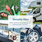 Filterlogic RV & Marine Inline Water Filter for Boats, RVs, NSF Certified, Campers, Gardening, Planting, Trailer or Motor Home KDF Filter, Pack of 2