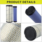 11013-7044 11013-7045 Outer Inner Air Filter for Kohler 25 083 01-S 25 083 04-S 841497 821136 M131803 M131802 Kawasaki 11013-7020 11013-7019 AF25552 AF25551