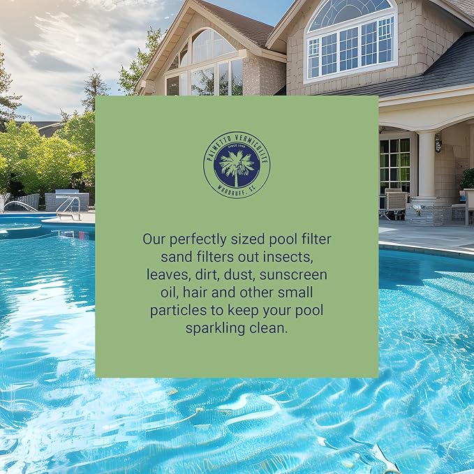 Palmetto 2 Pack Pool Filter Sand, Clean and Clear Water, Natural Sand for Residential and Commercial Pool Sand Filter Pumps, 50 Pound