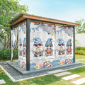 Ocean Gnome Outdoor Curtains for Patio Summer Marine Plumeria Shell Wooden Waterproof Outside Curtains with Grommet Top Weatherproof Curtain for Cabana Pergola Gazebo, 1 Panel, 54" W x 84" L