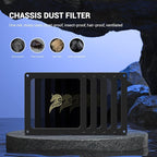 Dust Filter PC 90mm for Computer Cooler/PSU/Routers PVC 50 Mesh, Magnetic Frame PC Fan Dust Mesh Cooler Filter Dustproof Computer Fan Grills (PVC, Gentleman, 90 * 90mm, 2pcs, Black)