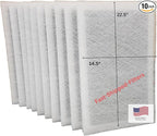 Fast-Shipped-Filters 10 Pack 16x25 Replacement Filter Pads Designed to Fit MicroPower Guard One Hour Air Cleaner Refill White