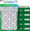 Filterbuy 20x30x4 Air Filter MERV 8 Essential Dust & Allergy Defense (6-Pack), Electrostatic Pleated HVAC AC Furnace Filters Replacement, Made in USA (Actual Size: 19.50 x 29.50 x 3.63)
