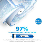 Membrane Solutions Combo Pack for FX12M and FX12P, Water Filter Replacement Cartridges Compatible with GE GXRM10RBL GXRM10G Reverse Osmosis Systems, 4x 10-Inch Carbon Filters, 1x 50GPD RO Membranes