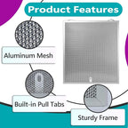 4 Pcs S99010430-002 Range Hood Filters Compatible with Broan-Nutone HPF30 Aluminum Mesh Grease Filter, Replaces 99010430-002, 4512880, 15.75''x13.78''x0.36''