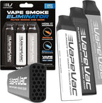 VapeVac (Registered AMZ Brand) – Pocket Sized Personal Air Filter for Discreet Output Reduction | Minimizes Odor, Keeps Air Fresh | Not an Emission Device – 500+ Uses (3-Pack)