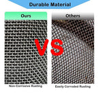 304 Stainless Steel Mesh Screen#60Mesh -Size:15.7"x47.2"(40x120cm), for Home, Garden and Farm. Window or Door Filter, Guards Against Pests Like Mice, Snakes, and Rodents. Easy to Cut and Install.