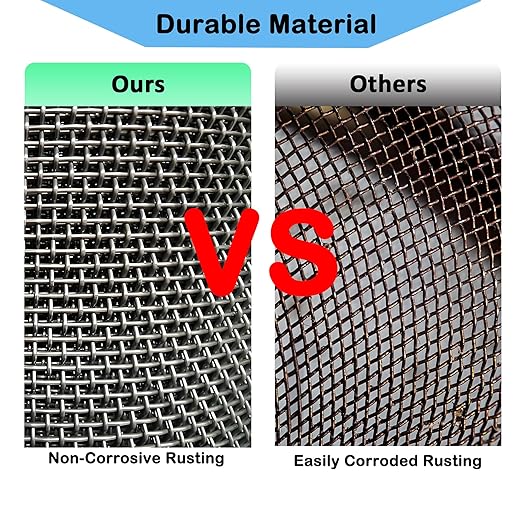 304 Stainless Steel Mesh Screen#40Mesh -Size:15.7"x47.2"(40x120cm), for Home, Garden and Farm. Window or Door Filter, Guards Against Pests Like Mice, Snakes, and Rodents. Easy to Cut and Install.