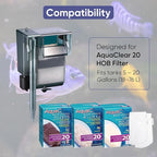 AquaClear 20 HOB Maintenance & Replacement Filter Media Kit, Including Gokul Brands Mesh Bags (AquaClear Activated Carbon Inserts 45g-1 Pack, BioMax Media 42g, Filter Foam Insert 1-Pack)