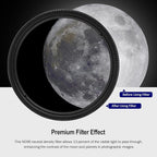 Astromania Telescope Filter Moon Filter 1.25 inch, Neutral Color Filter ND96-0.9 with 13% Light Transmission Reduces Moon Glare&Enhances Lunar Crater Detail, Work with Telescope Accepts 1.25" Eyepiece
