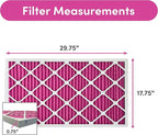 18x30x1 Air Filter by Colorfil | Color Changing Filters for Cat and Dog Odor | MERV 8 Furnace AC Filter for Pet Hair and Dust | 17.75"x29.75"x0.75" Exact Size | Pack of 4