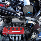 Cold Air Intake Filter High Performance Washable Filter Clamp-On Replacement Air Filter Flange Diameter 3inch/76mm Blue