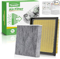 Engine+Cabin Air Filters (All Only Fit Hybrid, Not Gas!) Fit for 2016-2018 Toyota RAV4 2.5L, 2010-2015 Prius 1.8L Engine Air Filter AC Air Filter for My Car Accessories# 17801-37020 CF10285