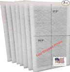 Fast-Shipped-Filters 7 Pack 16x20 Replacement Filter Pads Compatible with MicroPower Guard One Hour Air Cleaner 16x20 Refill White