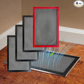4 Packs Floor Register Vent Cover, 7"x13" Sticky Air Vent Screen Mesh Covers with Non-Magnetic Adhesive PET Gel - Securely Attaches to Plastic, Wood, Stone & More (Black)