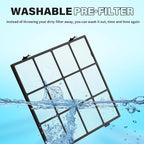 AP-1512HH Washable Pre-filter Set for Coway Airmega AP-1512HH and Airmega 200M Purifier, Includes 2 Washable Pre-filter and 4 Odor Eliminator Carbon Pre Filter