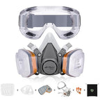 AirGearPro G-500 Reusable Respirator Mask with A1P2 Filters | Anti-Gas, Anti-Dust | Gas Mask Ideal for Painting, Woodworking, Construction, Sanding, Spraying, Chemicals, DIY etc