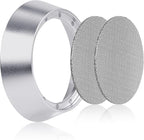 54mm12 Magnetic Dosing Funnel, Espresso Dosing Funnel Aluminum Magnetic Portafilter Funnel with 2 Mesh Filter Coffee Dosing Ring for Kitchen Coffee Shop
