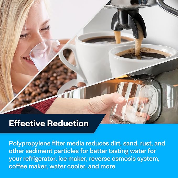 SpiroPure Inline Sediment Water Filter with 1/4" FNTP or 3/8" Quick-Connect, 2" x 10" (Case of 25)