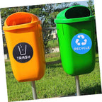 6pcs Decorative Waste Sorting Stickers for Trash Bins Easy to Apply Labels for and Office Settings