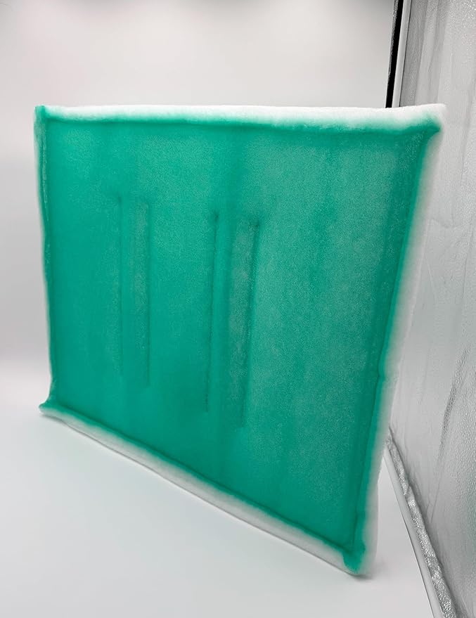 Paint Booth Intake Air Filter Panel, Crossdraft Spray Booth Filter Pad (20/case, 16" x 25")