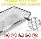 SheeChung RV Furnace Vent Screen, Flying Insect Screen Water Heater Cover for Camper, 7.5 x 4.1 x 1.3 Inch and RV Water Filter with Brass 90 Degree Hose Elbow and Flexible Hose Protector