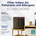 Rabbit Air, A3 SPA-1000N Air Purifiers for Home, Ultra Quiet HEPA Air Purifier - Wall Mountable Air Purifiers for Home Large Room, Allergies, Dust, Mold, Smoke & VOCs - (Black, Pet Allergy Filter)