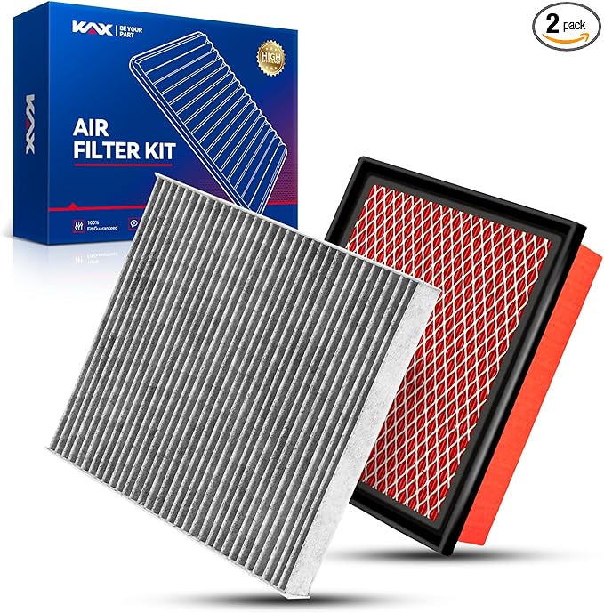 KAX Engine & Cabin Air Filter Kit for Jeep Grand Cherokee 2011-2021 3.6L/5.7L/6.4L, Grand Cherokee WK 2022, Dodge Durango 2011-2026 3.6L/5.7L/6.4L, Replace# CA10755 CF11183