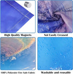 Fluorescent Light Covers - Classroom Covers for Ceiling Lights, 1 PCS 4 x 2 Feet Magnetic Light Filters, Classroom, Office Decor (Blue Sky - Rainbow)