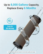 AQUA CREST 1 Micron 2.5"x10" Whole House CTO Carbon Water Filter Cartridge Replacement for DuPont® WFPFC8002, Culligan® D-10A, CBC-10, GE® FXWTC, GXWH20T, Pack of 2