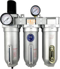 3/4" NPT SUPER DUTY Industrial Grade Filter Regulator Coalescing Desiccant Dryer System For Compressed Air Lines, Metal Bowls, Great For Paint Spray And Plasma Cutter (AUTO DRAIN)